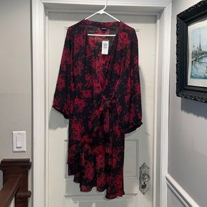 Torrid Black and Red Floral Tunic 3X